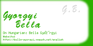 gyorgyi bella business card